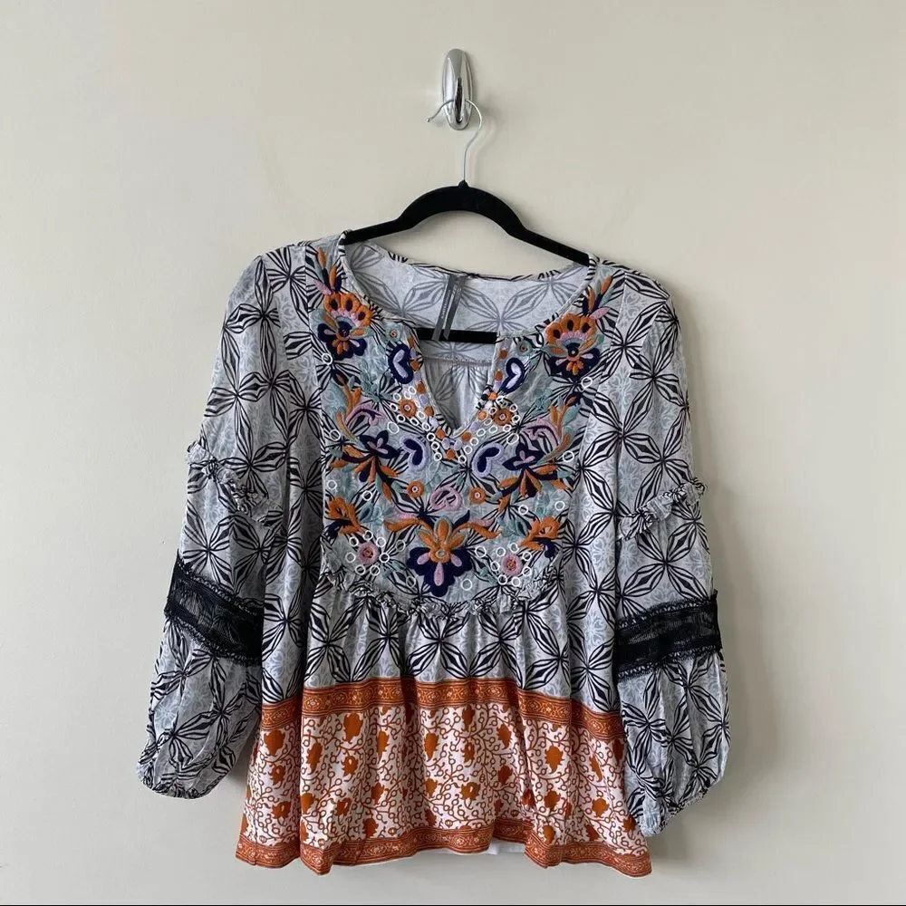 Anthropologie - Boho Peasant Mathilda Top (Size:Small) - Picture 2 of 10